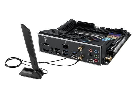 ASUS Материнcкая плата ROG STRIX B760-I GAMING WIFI s1700 B760 2xDDR5 M.2 HDMI DP Wi-Fi BT mITX 90MB1D90-M1EAY0 фото
