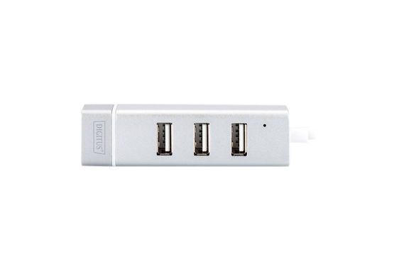 Digitus Концентратор-адаптер USB Type-C, 3xUSB+Fast Ethernet DA-70253 фото