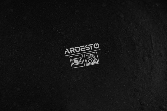 Тарілка супова Ardesto Trento, 21,5 см, чорна, кераміка AR2921TB фото