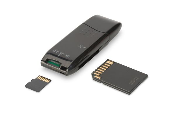 Кардрідер DIGITUS USB 2.0 SD/MicroSD DA-70310-3 фото