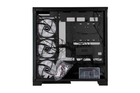 2E Gaming Корпус Fantom GK701B без БП 2xUSB3.0, 1xUSBType-C 4x120мм ARGB VGA 400мм LCS ready контроллер с пультом TG Side/Front Panel mATX чёрный 2E-GK701B фото