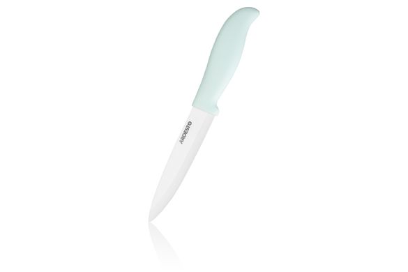 Нож керамический слайсерный Ardesto Fresh 24.5 см, голубой тифани, керамика/пластик AR2124CT фото