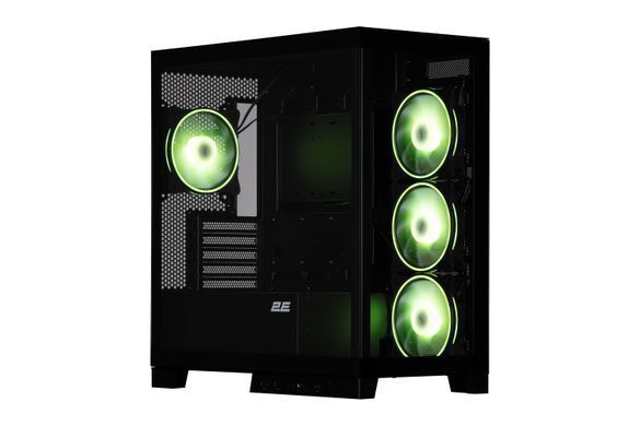 2E Gaming Корпус Fantom GK701B без БП 2xUSB3.0, 1xUSBType-C 4x120мм ARGB VGA 400мм LCS ready контроллер с пультом TG Side/Front Panel mATX чёрный 2E-GK701B фото