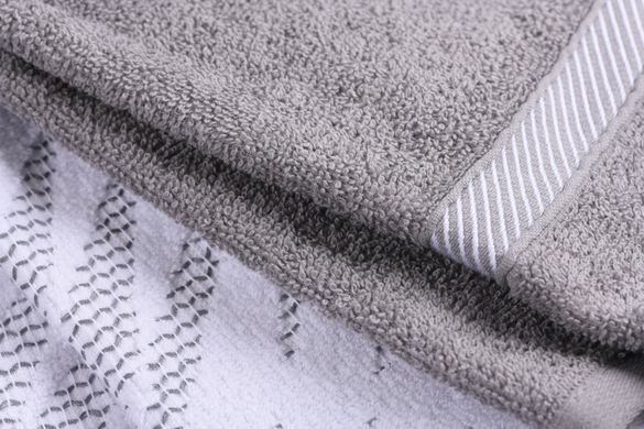 ARDESTO Набір кухонних рушників SuperSoft, махрові, сірий, 2х40х60см, 100% бавовна
