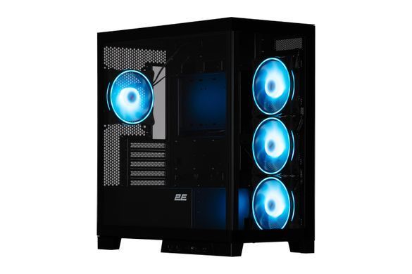 2E Gaming Корпус Fantom GK701B без БП 2xUSB3.0, 1xUSBType-C 4x120мм ARGB VGA 400мм LCS ready контроллер с пультом TG Side/Front Panel mATX чёрный 2E-GK701B фото