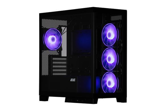 2E Gaming Корпус Fantom GK701B без БП 2xUSB3.0, 1xUSBType-C 4x120мм ARGB VGA 400мм LCS ready контроллер с пультом TG Side/Front Panel mATX чёрный 2E-GK701B фото