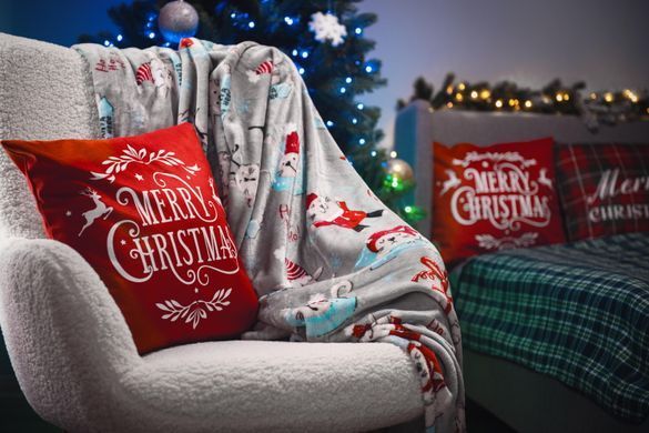 ARDESTO Плед Flannel 160х200см, 100% полиэстер, рождественские котики