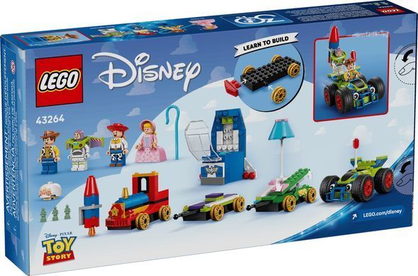 LEGO Конструктор LEGO Disney Pixar Святкування з Історії Іграшок: потяг і авто для перегонів 43264 фото