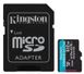 Карта памяти Kingston microSD 512GB C10 UHS-I U3 A2 R170/W90MB/s + SD 1 - магазин Coolbaba Toys