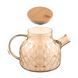 ARDESTO Teapot Golden Moon Diamond 1000ml, borosilicate glass, bamboo, golden