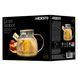 ARDESTO Teapot Golden Moon Diamond 1000ml, borosilicate glass, bamboo, golden