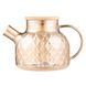 ARDESTO Teapot Golden Moon Diamond 1000ml, borosilicate glass, bamboo, golden