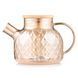 ARDESTO Teapot Golden Moon Diamond 1000ml, borosilicate glass, bamboo, golden