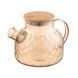 ARDESTO Teapot Golden Moon Diamond 1000ml, borosilicate glass, bamboo, golden