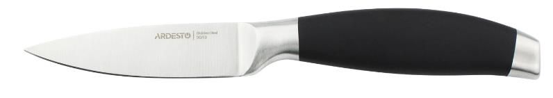 Кухонний ніж для чистки овочів Ardesto Gemini, 20,5 см, довжина леза 8,9 см, чорний, нерж.сталь, пластик AR2135SP фото
