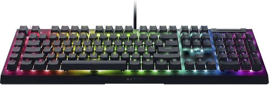 Razer Клавіатура механічна BlackWidow V4 X, 110key, Yellow Switch, USB-A, EN/RU, RGB, чорний RZ03-04702500-R3R1 фото