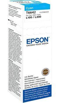 Контейнер з чорнилом Epson L100/L200 cyan C13T66424A фото