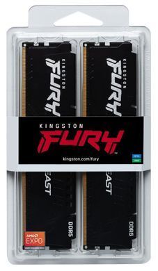 Kingston Память ПК DDR5 128GB KIT (64GBx2) 5600 FURY Beast KF556C36BBEK2-128 фото
