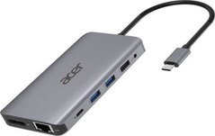 Док-станція Acer 12in1 Type C dongle: 2xUSB3.2, 2xUSB2.0, 1xSD/TF, 2xHDMI, 1xPD, 1xDP, 1xRJ45, 1x3.5 Audio HP.DSCAB.009 фото