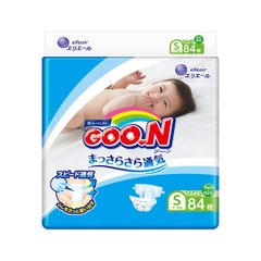 Підгузники GOO.N для дітей 4-8 кг (розмір S, на липучках, унісекс, 84 шт) - купити в інтернет-магазині Coolbaba Toys