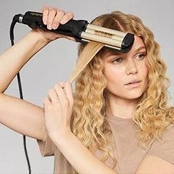 BaByliss Плойка гофре , темп.режимов-3, 160-200С, естественные волны, керамика, черный C260E фото
