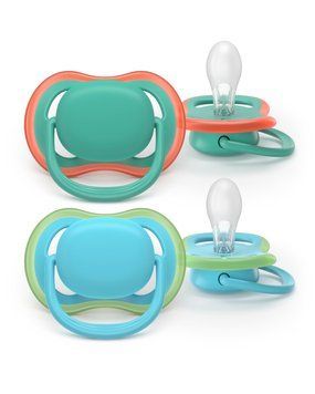 AVENT Пустушка Avent Ultra Air, 6-18 міс., 2 шт, дизайн для хлопчиків. SCF087/10 фото