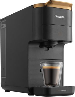 Sencor Кавоварка Sencor капсульна 1.5л, капсули, мелена кава, механічне керування, чорний SCC1000BK фото