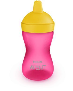 AVENT ЧАШКА-НЕПРОЛИВАЙКА З ТВЕРДИМ НОСИКОМ, 300МЛ, 18МІС+, РОЖЕВИЙ SCF804/04 фото