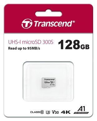 Transcend Карта памяти microSD 128GB C10 UHS-I R100/W45MB/s TS128GUSD300S фото