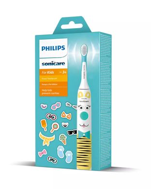Philips Щетка зубная электр. Sonicare For Kids для детей , насадок-1, 2 комплекта наклеек HX3601/01 фото