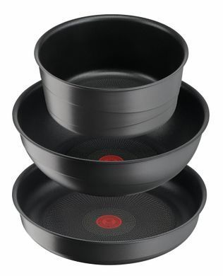 Tefal Набір посуду Tefal Ingenio Inspiration, 6предметів, алюміній, скло, бакеліт, чорний L867S604 фото