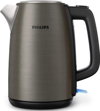Philips Електрочайник Viva Collection, 1.7л, Strix, метал, чорно-мідний HD9352/30 фото