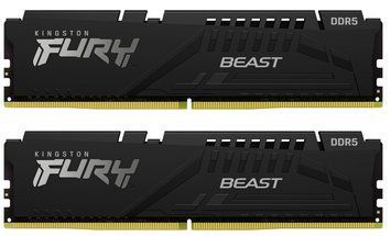 Kingston Пам'ять ПК DDR5 128GB KIT (64GBx2) 5600 FURY Beast KF556C36BBEK2-128 фото