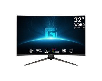 MSI Монітор MSI 31.5" G32CQ5P 2xHDMI, DP, Audio, VA, 2560x1440, 170Hz, 1ms, sRGB 115%, CURVED, AdaptiveSync, HAS 9S6-3DB44H-051 фото