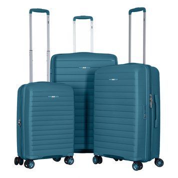 2E Набір валіз 2E, Aero, поліпропілен, (L+M+S),TSA, 4 колеса, EXP, синій 2E-SPP-AERO-SET3-TB фото