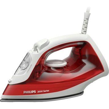 Philips Праска Series 2000, 2000Вт, 250мл, паровий удар -100гр, керам. підошва, червоний DST2010/40 фото