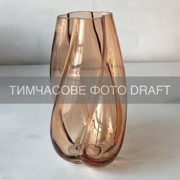 ARDESTO Ваза Rosalia, 17.3x15.5х28.4см, стекло, коричневый светлый