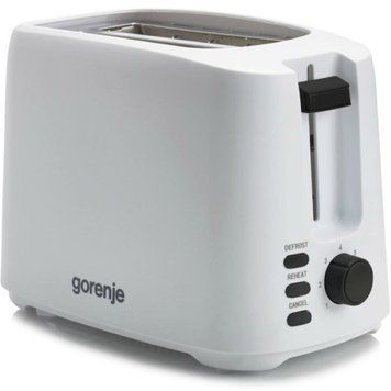 Gorenje Тостер 850Вт, функц. разморозки, автоотключение, пластик, белый T700XG фото