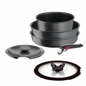 Tefal Tefal Ingenio Inspiration Cookware Set, 6 pieces, aluminum, glass, bakelite, black L867S604 фото