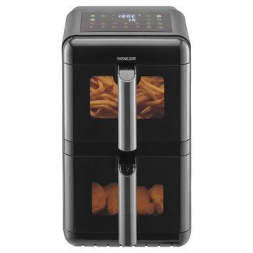 Sencor Sencor Dual Vita Fryer, 3000W, bowl-5.8+5.8l, sensore control, plastic, black SFR1250BK фото