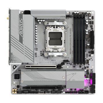 Gigabyte Материнская плата B650M A ELITE AX ICE sAM5 B650 4xDDR5 M.2 HDMI DP Wi-Fi mATX B650M_A_ELITE_AX_ICE фото
