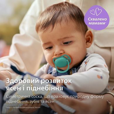 AVENT Пустушка Avent Ultra Air, 6-18 міс., 2 шт, дизайн для хлопчиків. SCF087/10 фото