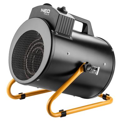 Теплова гармата електрична Neo Tools, 5кВт, 100м кв., 366м куб./г, 380В, нагр.елемент - нерж.сталь, IPX4 90-069 фото