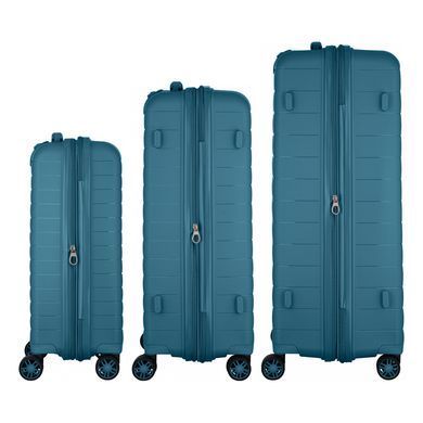 2E Набір валіз 2E, Aero, поліпропілен, (L+M+S),TSA, 4 колеса, EXP, синій 2E-SPP-AERO-SET3-TB фото