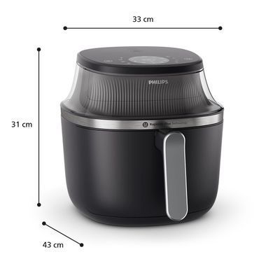 Philips Мультипіч Ovi XL Series 3000, 1700Вт, чаша-6.2л, сенсорне управл., 12 авто. програм, пластик, чорний NA331/00 фото