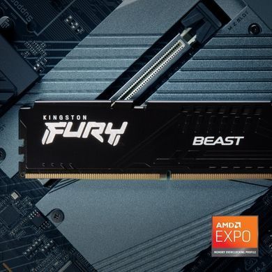 Kingston Память ПК DDR5 128GB KIT (64GBx2) 5600 FURY Beast KF556C36BBEK2-128 фото