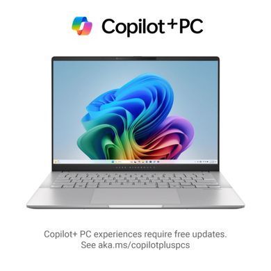 ASUS Ноутбук Vivobook S 14 M5406NA-QD080 14" WUXGA OLED, AMD R5-7535HS, 16GB, F512GB, UMA, NoOS, Сріблястий 90NB1491-M005V0 фото