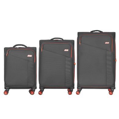 2E Набір валіз 2E, Trek, (L+M+S), TSA, 4 колеса, + 3 рюкзаки Cabin (2E-BPET-CABIN-BK), поліестр, сірий 2E-SPE-TREK-SET6-GR фото