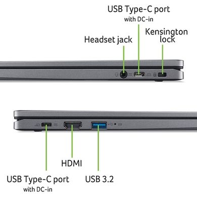 Acer Ноутбук Chromebook Plus CB514-3HT 14" WUXGA IPS Touch, AMD R3-7320C, 8GB, F512GB, UMA, ChromeOS, серый NX.KP9EU.001 фото