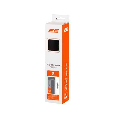 2E Коврик для мыши SHINY, S(300x200x2мм), чёрный 2E-PAD-S-SHINY-BLACK фото